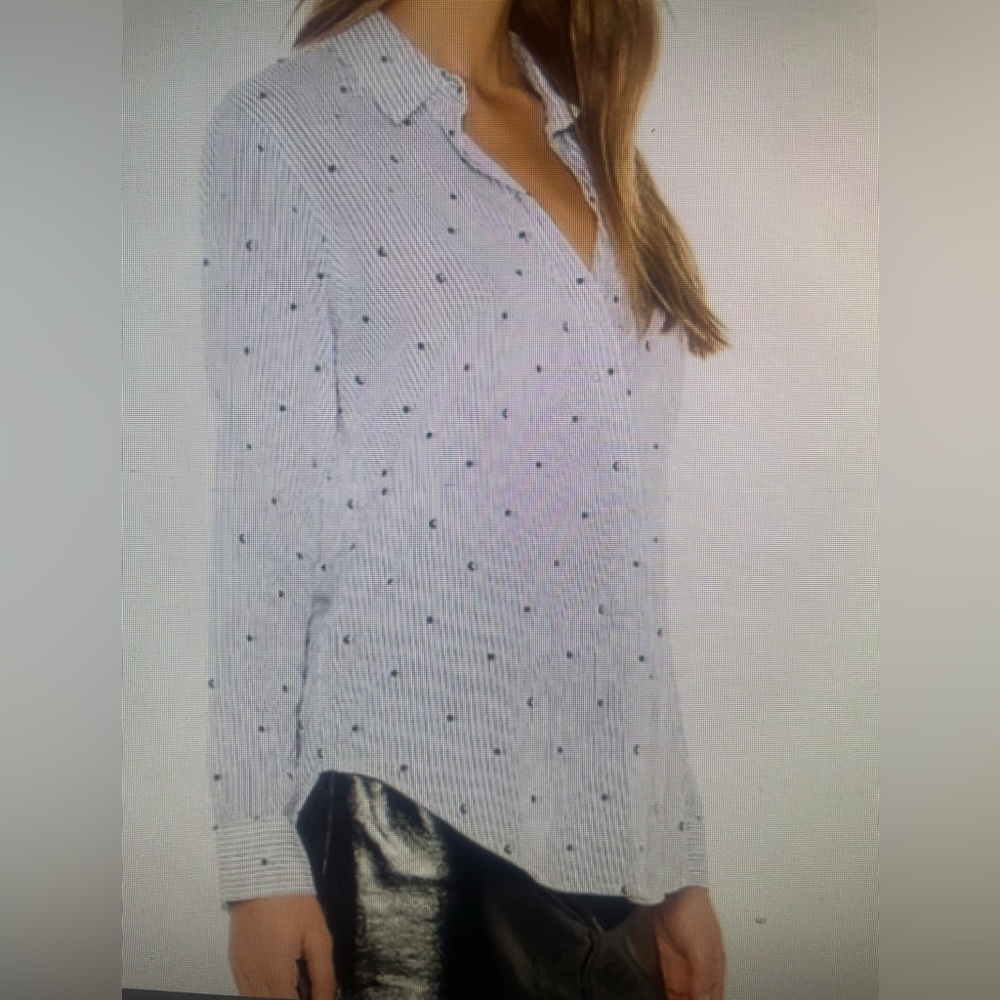 Rails Taylor Button Down In Flocked Moons & Stars… - image 3
